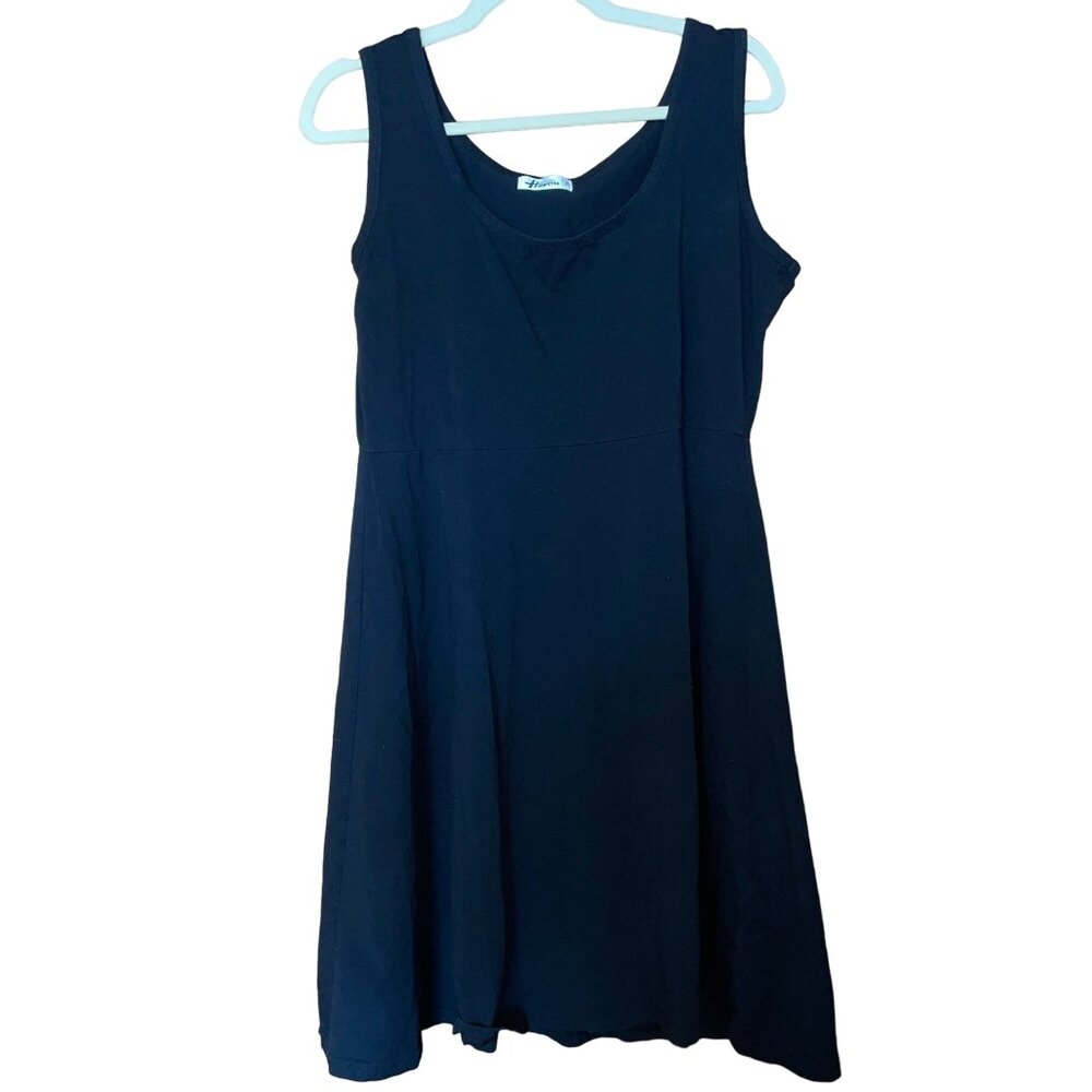 Herou Womens Sleeveless Black A-Line Dress 2XL